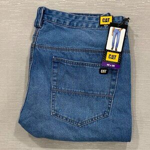 CAT Caterpillar Rigid Work Jeans Mens 40 x 30 Tough 100% Cotton Denim Pants